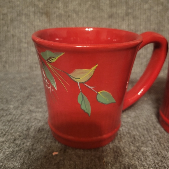 TRACY PORTER sugar plum Coffee Mugs Set Of 2 Painted Ceramic - Picture 4 of 4